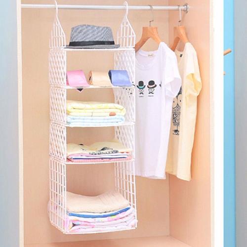 【美樂麗】北歐風 3色吊掛式收納架(3大+1小層) x1入/組