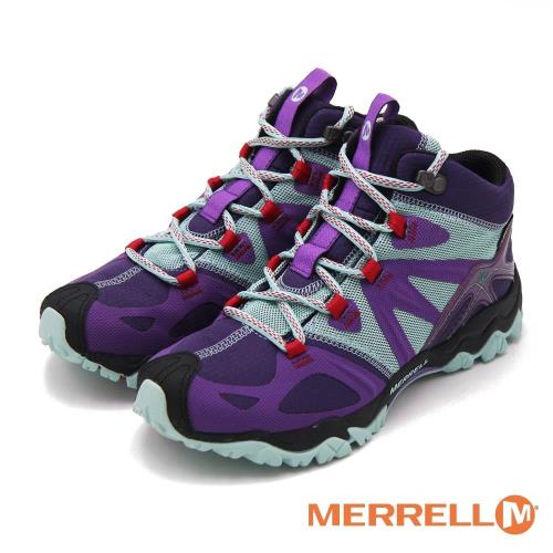 MERRELL GRASSBOW MID SPORT GORE-TEX防水登山運動多功能高筒 女鞋-紫(另有藍)