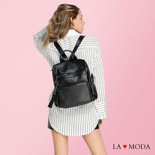 【La Moda】百搭單品2WAY大容量防盜設計肩背後背包