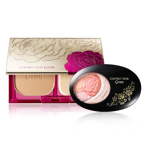 Kanebo佳麗寶 COFFRET D‘OR淨膚完美底妝超值組(淨膚粉餅(蕊)10.5g +粉餅盒+修容餅3.2g)