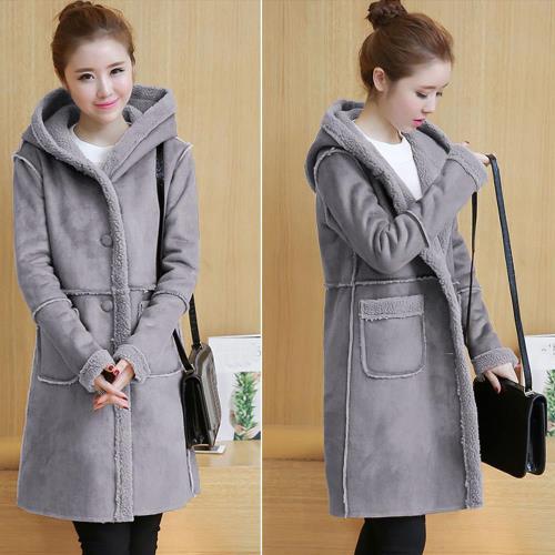 A1 Darin 羊羔絨麂皮連帽外套