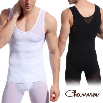 Charmen高機能強塑腰腹版背心 男性塑身衣(兩色任選)