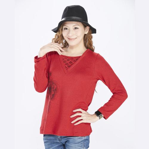 蘭陵輕暖磨毛超彈力厚磅針織長上衣