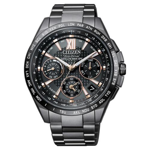 CITIZEN 星辰 限量光動能鈦GPS衛星對時手錶-黑/43.5mm CC9017-59G