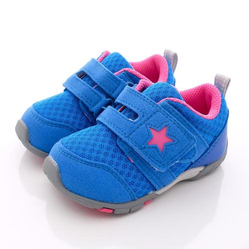 日本Carrot機能童鞋-(2E寬楦)美式星星機能款CRB733藍(12.5cm-14.5cm)