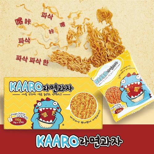 韓國 KAARO 小恐龍點心麵12包 x5盒(16公克/包)