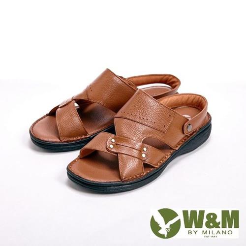 W&M 寬帶防滑軟墊兩用涼拖鞋 男鞋-棕(另有咖)