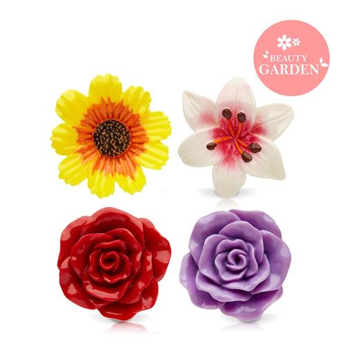 Beauty Garden 美麗花園清新護唇膏_3入 (波斯菊.百合花.紅玫瑰.紫玫瑰)