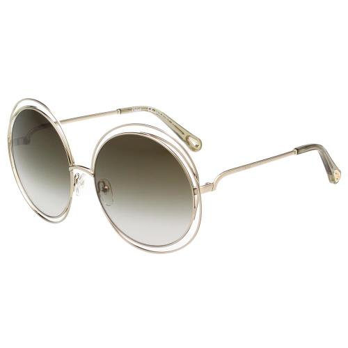 CHLOE金屬大框 太陽眼鏡 (淡金色) CE114SD(大面版並可裝眼鏡鏈)
