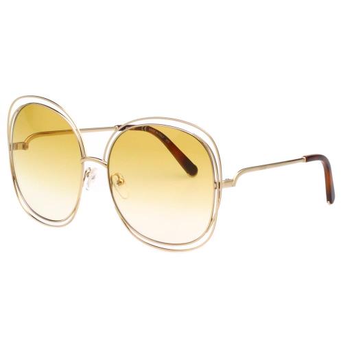 CHLOE金屬大框 太陽眼鏡 (金色) CE126S-802