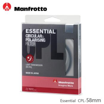 Manfrotto 58mm CPL鏡 Essential濾鏡系列
