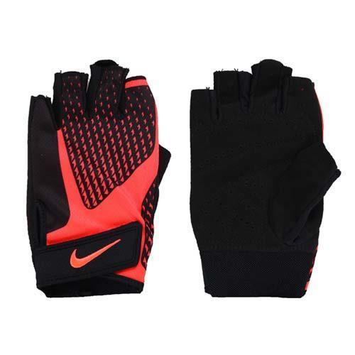 NIKE 男用CORE LOCK健力手套2.0-重訓 健身 橙黑
