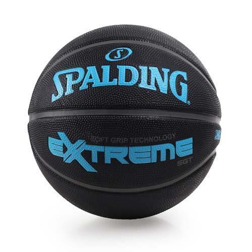 SPALDING SGT 深溝柔軟膠籃球-戶外 室內 比賽 7號籃球 黑水藍