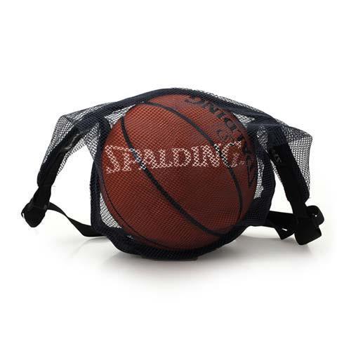 SPALDING 斯伯丁單顆裝網袋-配件 球袋 籃球 足球 深藍
