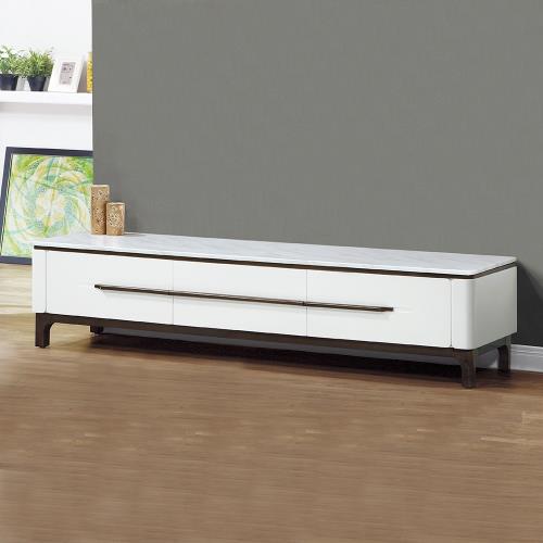 Boden-伊莉莎6.7尺白色石面三抽電視櫃/長櫃