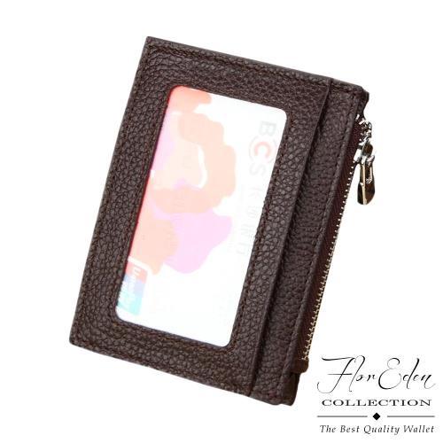 任-DF Flor Eden皮夾 - 多合一牛皮款悠遊卡多卡夾零錢包-共3色