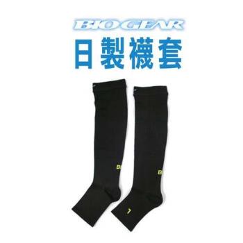 MIZUNO 日本製-BG 男襪套-慢跑 襪子 美津濃 黑芥末綠