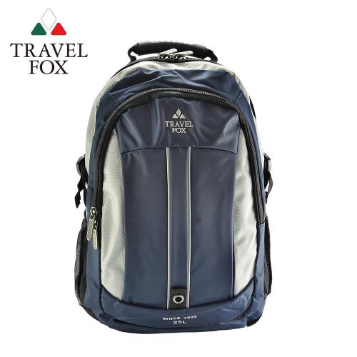 【TRAVEL FOX 旅狐】雙色尼龍輕量休閒後背包 (TB586-47) 藍色