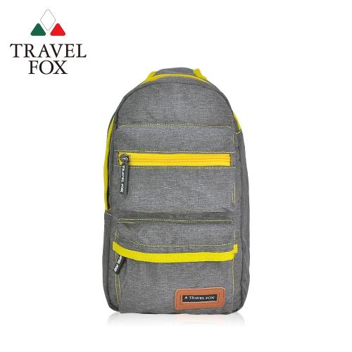 【TRAVEL FOX 旅狐】休閒單肩車縫斜肩包 (TB676-98) 灰色