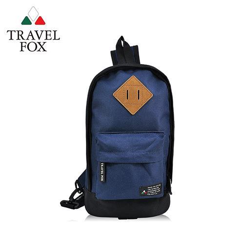 【TRAVEL FOX 旅狐】尼龍輕巧豬鼻系單肩斜背包 (TB666-47) 藍色