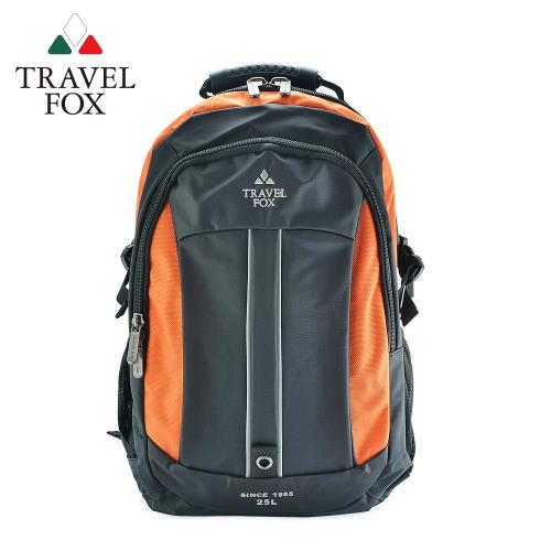 【TRAVEL FOX 旅狐】雙色尼龍輕量休閒後背包 (TB586-16) 橘色