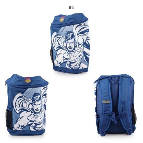 PUMA 正義聯盟後背包-雙肩包 旅行包 肩背包DC COMICS 12L 藍白