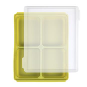 TgmFDA 白金矽膠 副食品冷凍分裝盒4格(70g)XL-兩入組(顏色隨機出貨)