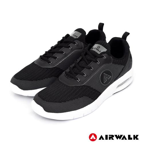 AIRWALK(男) - 蓄勢動能編織氣墊鞋-黑色 