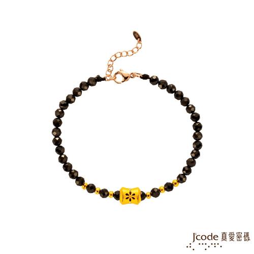 Jcode真愛密碼 守護幸福黃金/尖晶石手鍊-小