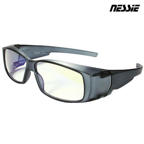 【Nessie尼斯眼鏡】抗藍光眼鏡-外掛全罩式(透明灰)