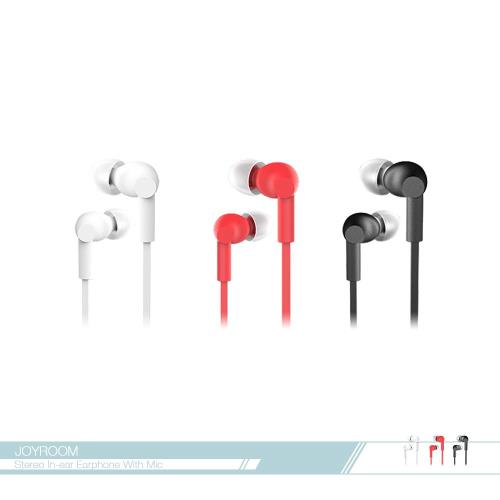 JOYROOM機樂堂 青春多彩 入耳式扁線耳機 (E106) 3.5mm各廠牌適用/ 線控接聽鍵/ 免持聽筒
