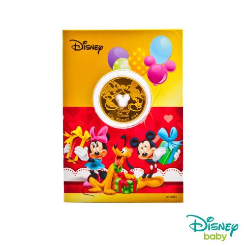 Disney迪士尼系列金飾 黃金鎖片金幣-祝福款