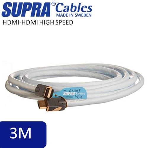 瑞典原裝SUPRA CABLE HDMI 2.0 HDMI-HDMI 公對公 訊號線 (3公尺)
