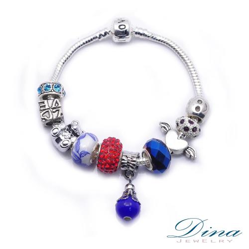 DINA JEWELRY蒂娜珠寶  幻藍寶石 潘朵拉風格 設計手鍊