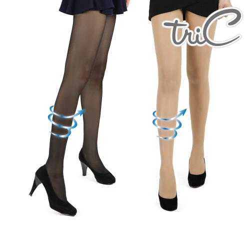 【Tric】100Den無暇美肌360全方位修飾曲線空氣感透膚襪(黑/膚) 一雙