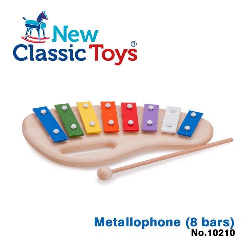 荷蘭New Classic Toys 幼兒8音彩虹敲敲鐵琴 - 10210