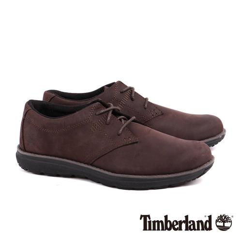 Timberland男款中咖啡色全粒面皮革EDGEMONT淺口鞋A14F4214
