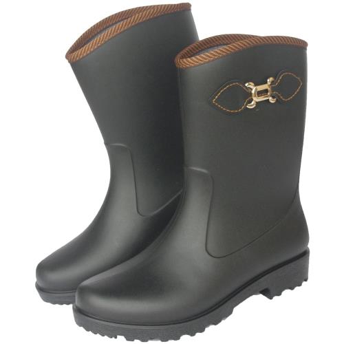  台製一體成型時尚雨靴雨鞋(晴雨兩用)