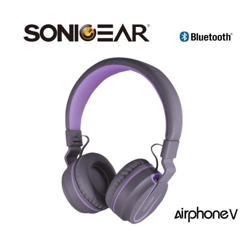 【SONICGEAR】Airphone V 藍芽無線耳機_灰紫 G.Purple