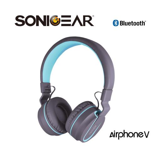 【SONICGEAR】Airphone V 藍芽無線耳機_灰藍G.Blue