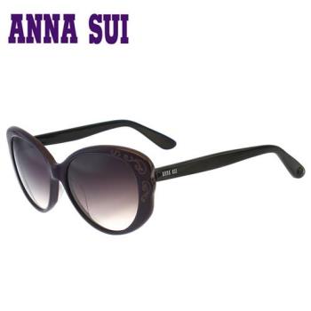 Anna Sui 日本安娜蘇經典名模時尚太陽眼鏡 黑 - AS930E767