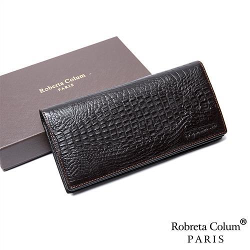 Roberta Colum - 經典鱷魚紋真皮多功能長夾-共2色