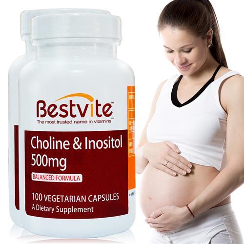 【美國Bestvite】必賜力膽鹼加肌醇膠囊2瓶組 (100顆*2瓶)-效期至2026/5/31
