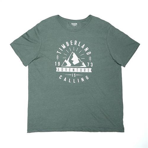 Timberland男女款鴨綠色短袖MountainGraphicT恤A1LTMJ02
