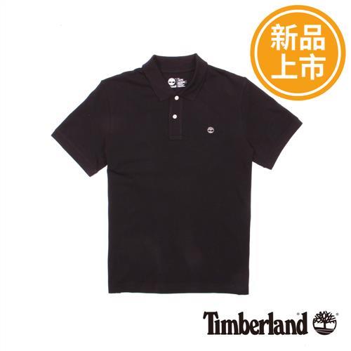 Timberland男女款黑色MILLERSRIVER彈性大樹LOGOPOLO衫A1SIB001