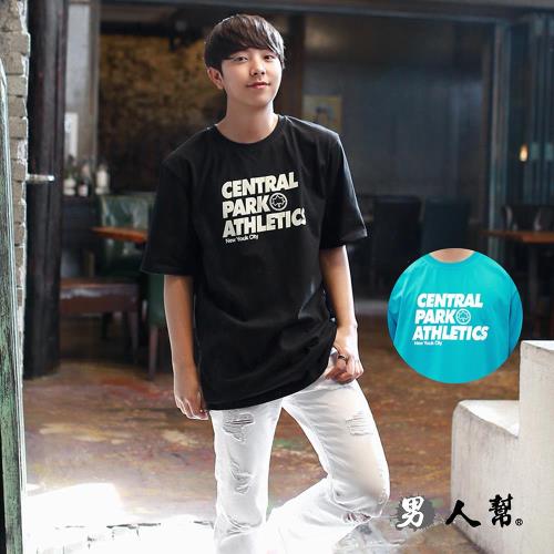 男人幫-韓國質感簡單英文字母印花短袖T恤 (T1367)