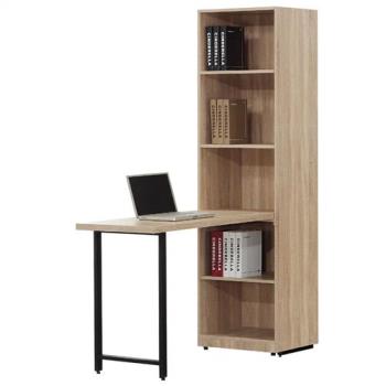 【AT HOME】哈佛4尺L型梧桐鐵腳書桌櫃(120*55*197cm)