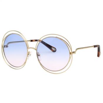 CHLOE金屬大框 太陽眼鏡 - 淡金色 CE114SD(小面版並可裝眼鏡鏈)
