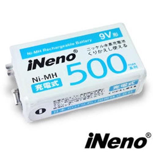 【iNeno】9V/500max鎳氫充電電池(1入)