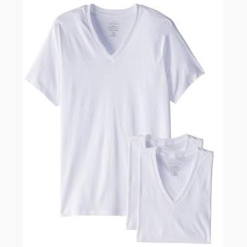 CK 男白色V領短袖內衣 3件組(預購)